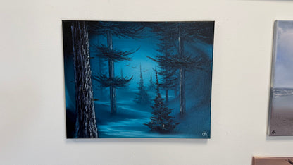 Painting #2555 - 16x20" Canvas - Fantasy Forest Landscape painted 8-18-26