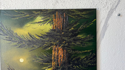 Painting #2470 - 16x20" Canvas - Forest Moon Landscape painted 5-31-26