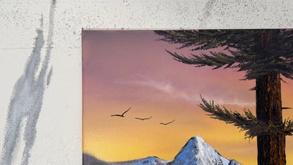 Painting #2357 - 16x20" Canvas - Mountain River Landscape painted 3-26-26