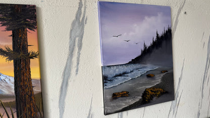 Painting #2465 - 16x20" Canvas - Oregon Coast painted 5-29-26
