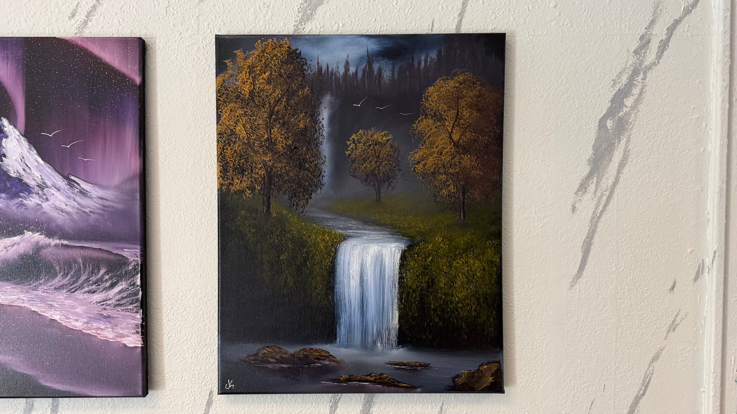 Painting #2340 - 16x20" Canvas - Orchard Falls painted 3-17-26