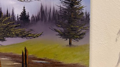 Painting #2383 - Forest River Landscape painted 4-11-26