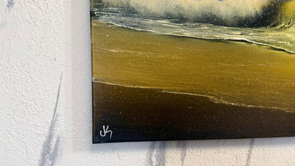 Painting #2294 - 16x20" Canvas - Sunset Seascape painted 2-20-26