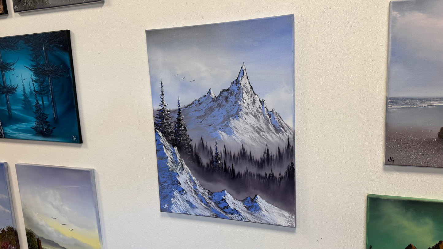 Painting #2574 - 18x24" Canvas - Mountain Landscape painted 8-30-26