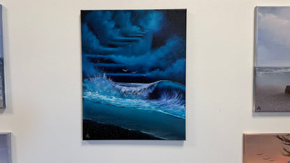 Painting #2525 - 16x20" Canvas - Stairway to Heaven Seascape painted 7-24-26
