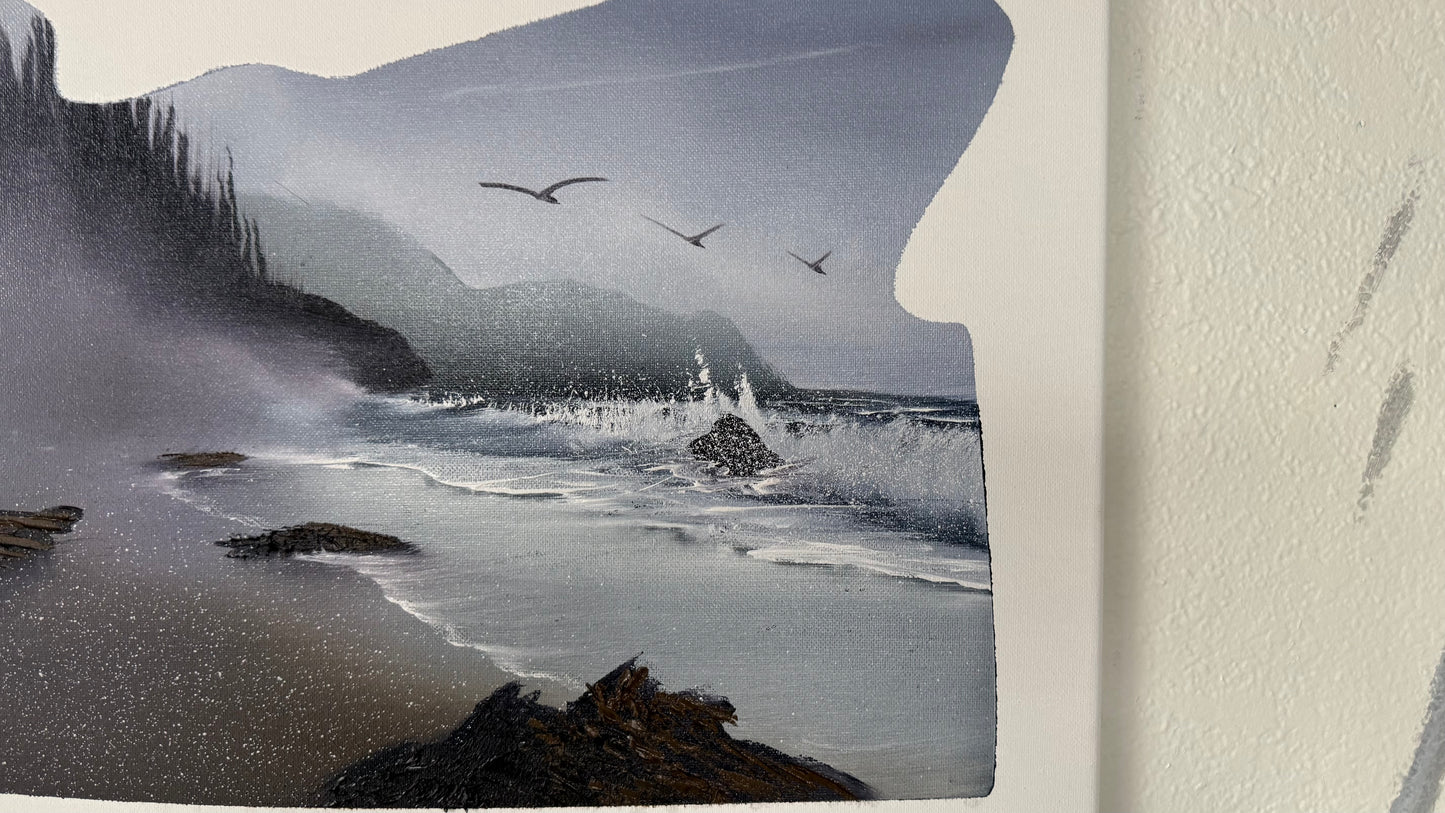Painting #2098 - 16x20" Canvas - Oregon Coast Inside Oregon painted 10-12-25