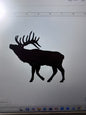 Decal - Elk Left - Removable Adhesive Sticker