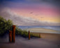 Painting #2576 - 16x20" Canvas - Sunset Seascape painted 8-31-26