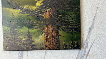 Painting #2470 - 16x20" Canvas - Forest Moon Landscape painted 5-31-26