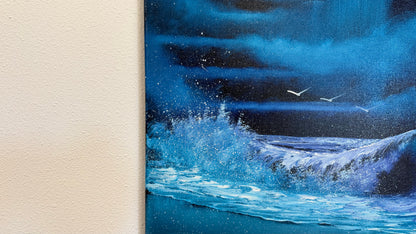 Painting #2525 - 16x20" Canvas - Stairway to Heaven Seascape painted 7-24-26