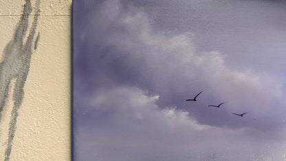 Painting #2169 - 18x24" Canvas - Crashing Wave Seascape painted 12-4-25