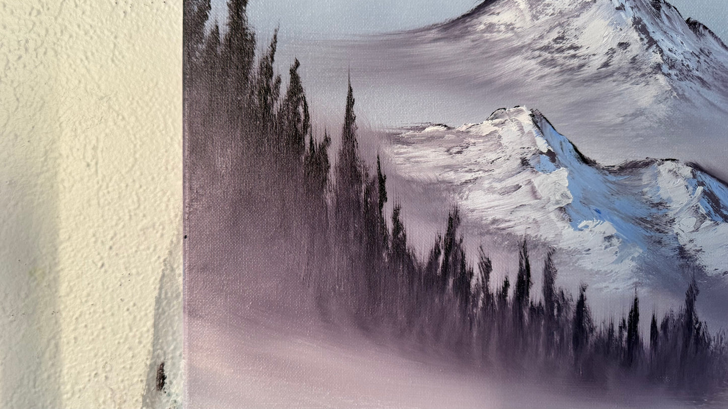 Painting #2071 - 16x20" Canvas - Winter Landscape painted 9-22-25