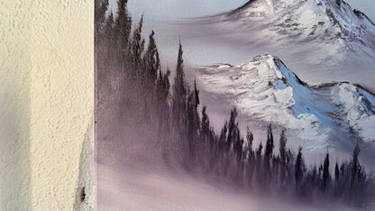 Painting #2071 - 16x20" Canvas - Winter Landscape painted 9-22-25