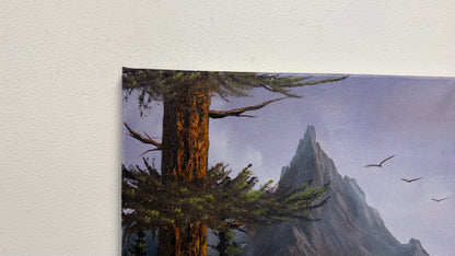 Painting #2583 - 16x20" Canvas - Mountain Forest Landscape by Josh and Dani painted 9-5-26