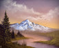 Painting #2390 - 16x20" Canvas - Sunset Mountain River Landscape painted 4-14-26