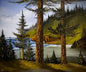 Painting #2405 - 20x24" Framed Canvas - Pacific Northwest Seascape painted 4-21-26