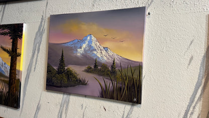 Painting #2359 - 16x20" Canvas - Sunset Landscape painted 3-27-26