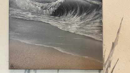 Painting #2336 - 16x20" Canvas - Crashing Wave Seascape painted 3-15-26