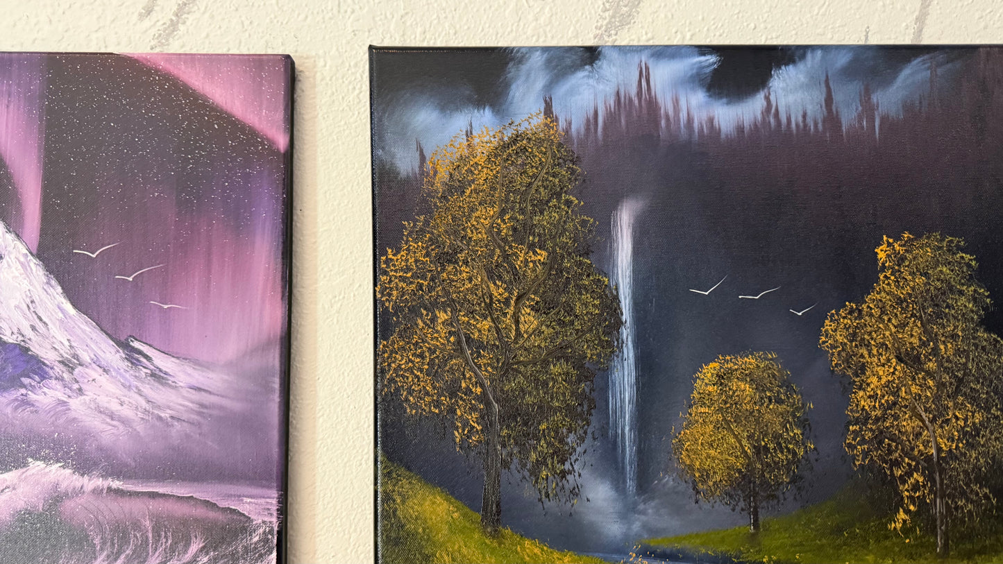 Painting #2341 - 18x24" Canvas - Orchard Falls painted 3-18-26