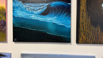 Painting #2519 - 16x20" Canvas - Crashing Wave Seascape painted 7-18-26
