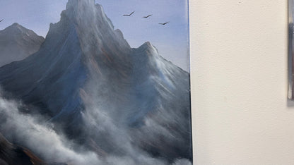 Painting #2572 - 22x28" Canvas - Josh and Dani Mountain Landscape painted on 8-29-26