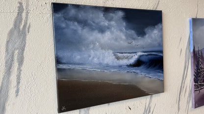 Painting #2214 - 16x20" Canvas - Day Seascape painted 1-2-26