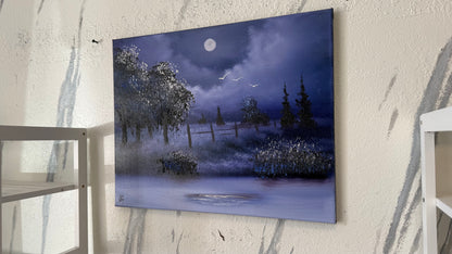 Painting #2112 - 16x20" Canvas - Farm Painting painted 10-23-25