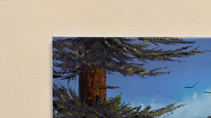 Painting #2535 - 20x24" Canvas - Mountain Lake Landscape painted 7-31-26