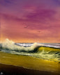 Painting #2294 - 16x20" Canvas - Sunset Seascape painted 2-20-26