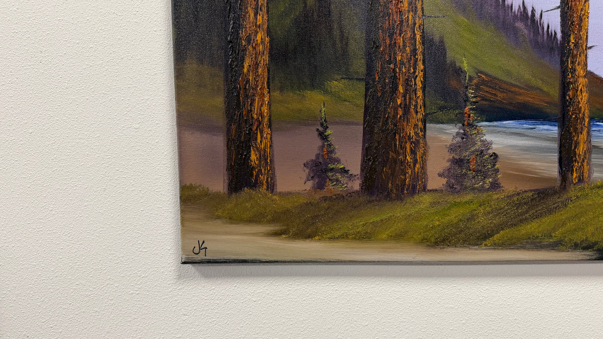 Painting #2646 - 20x24" Canvas - Pacific Northwest Seascape painted 10-12-26