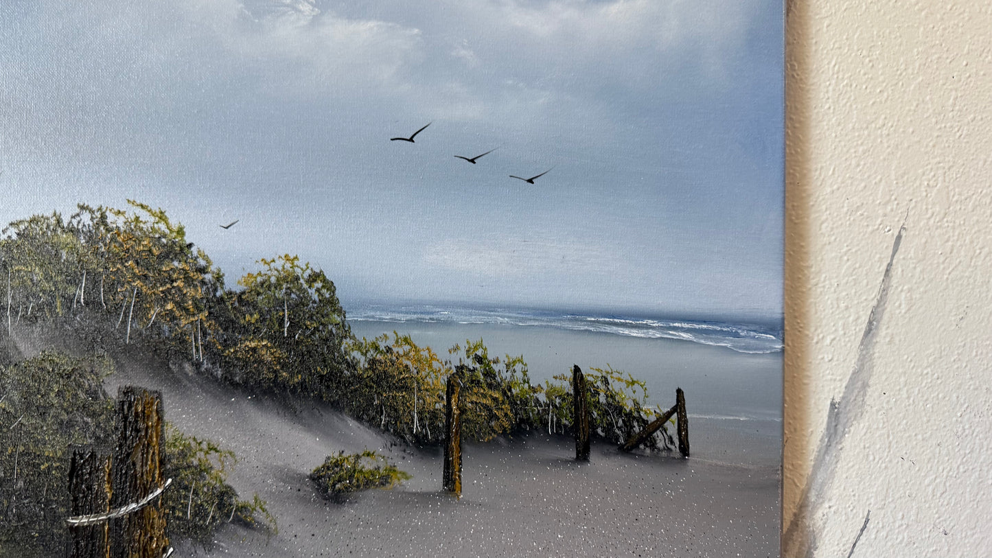 Painting #2435 - 20x24" Canvas - East Coast Seascape painted 5-11-26