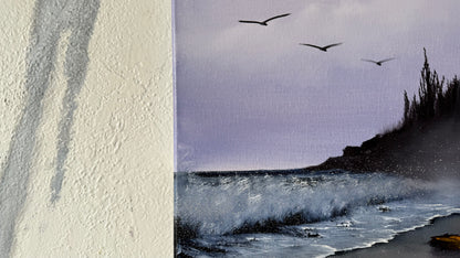 Painting #2465 - 16x20" Canvas - Oregon Coast painted 5-29-26
