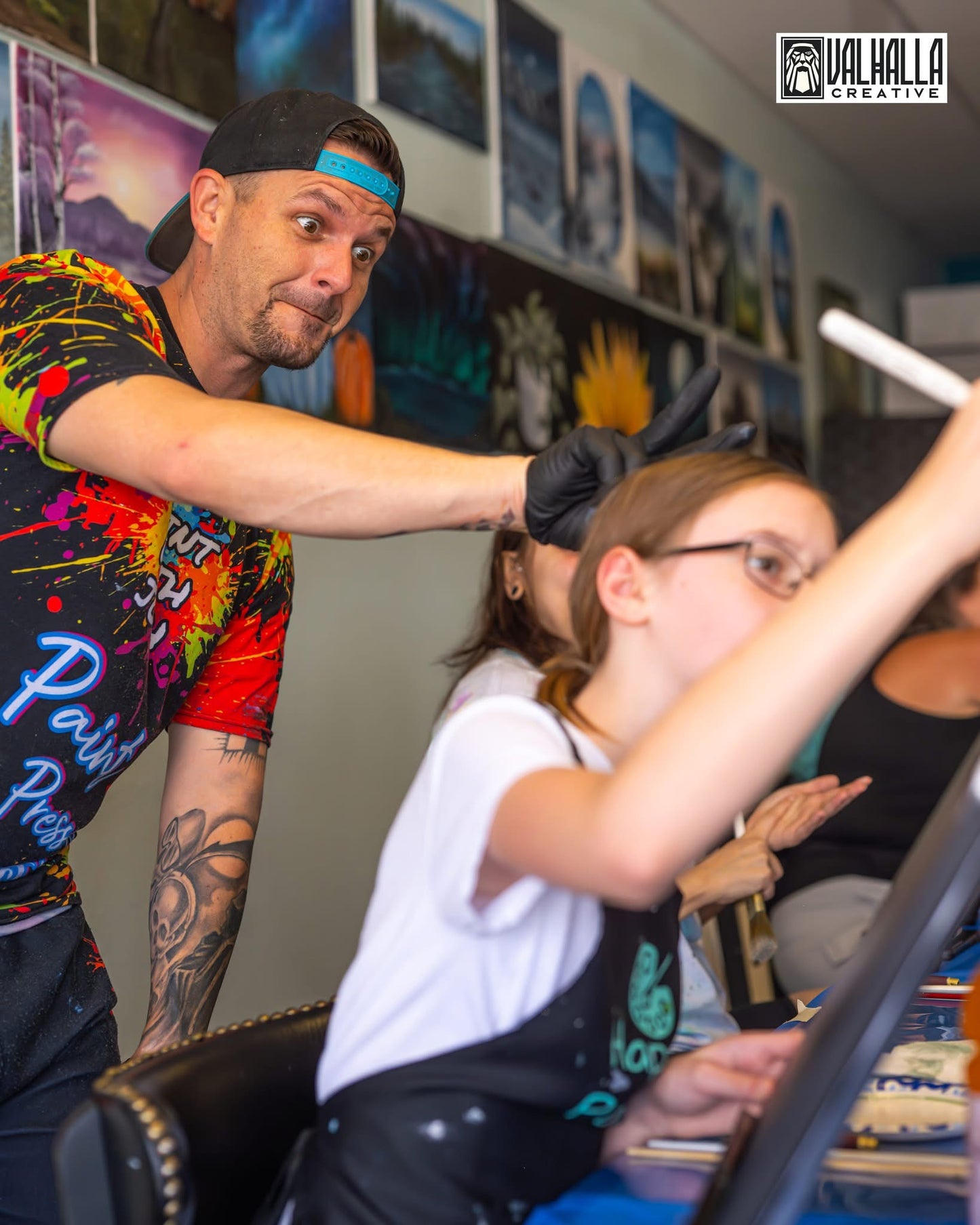 GROUP Painting Class - Night Time Black Canvas Scene with PaintWithJosh