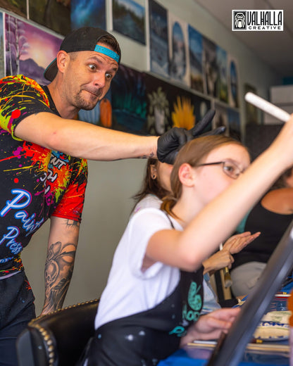 GROUP Painting Class - Night Time Black Canvas Scene with PaintWithJosh