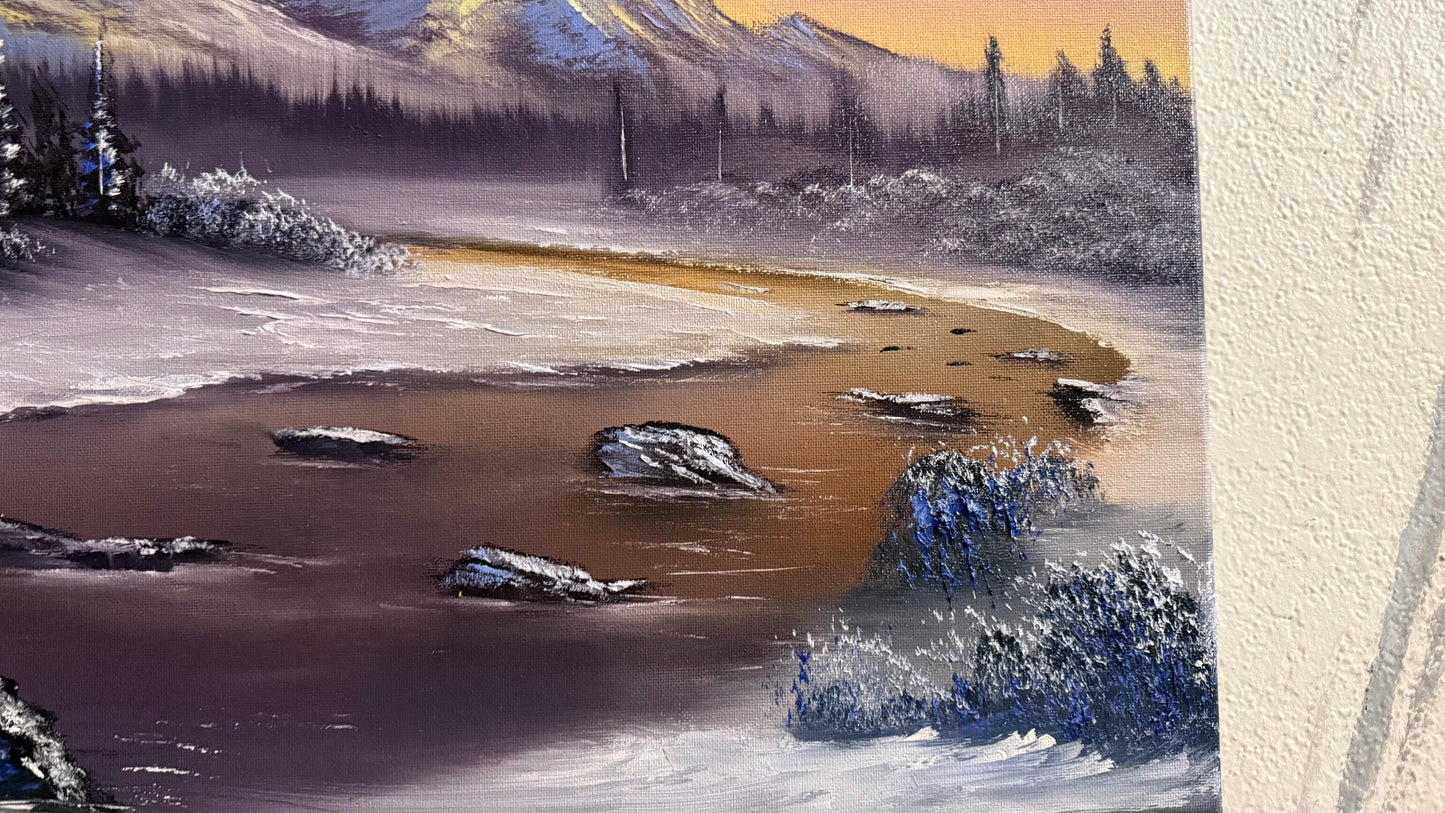 Painting #2261 - 18x24" Canvas - Hidden Mountain Creek Landscape painted 1-29-26