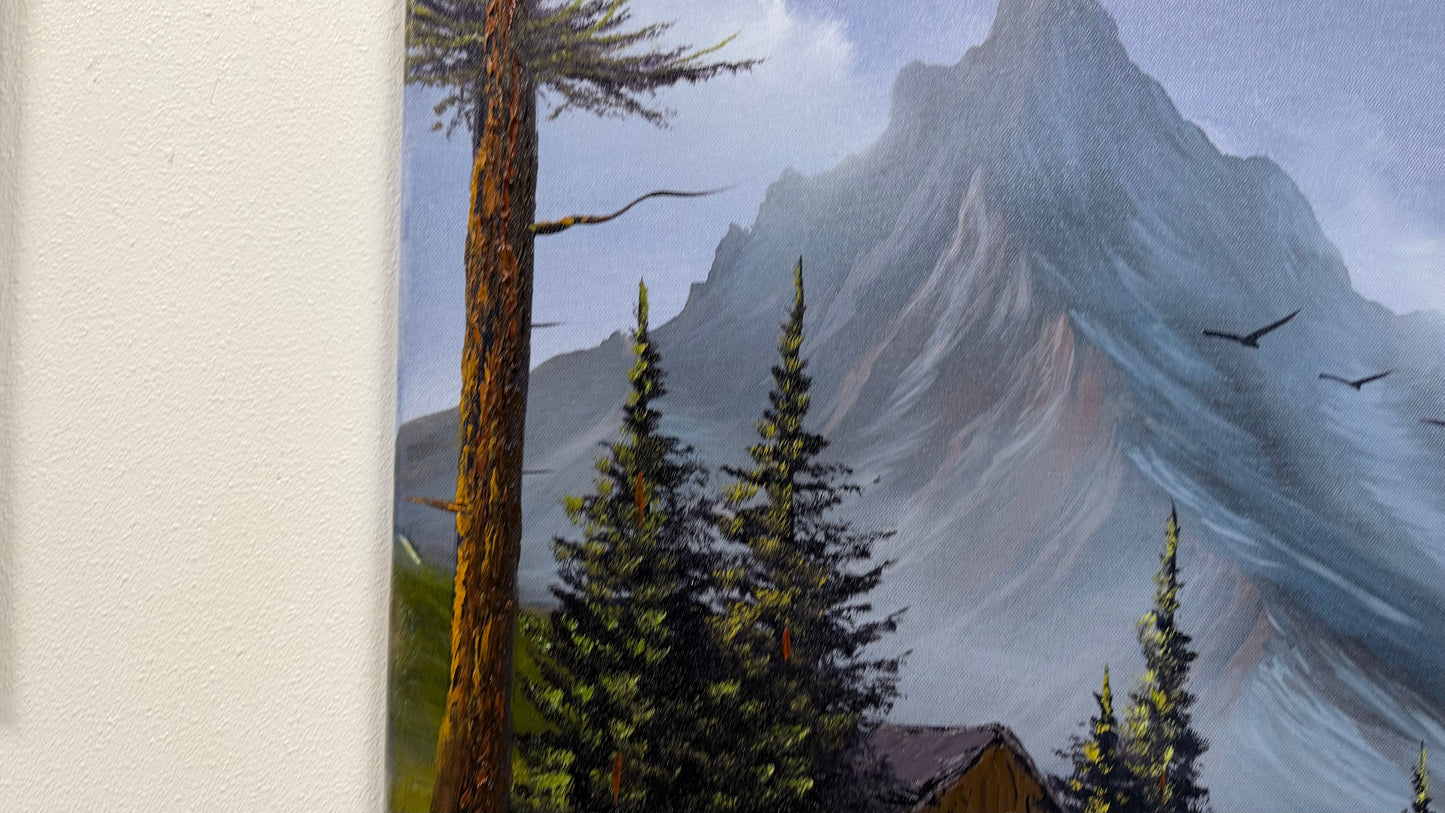 Painting #2584 - 22x28" Canvas - Mountain Landscape by Josh and Dani painted 9-5-26