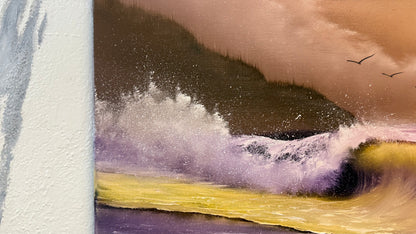 Painting #2165 - 16x20" Canvas - Sunset Seascape painted 11-26-25