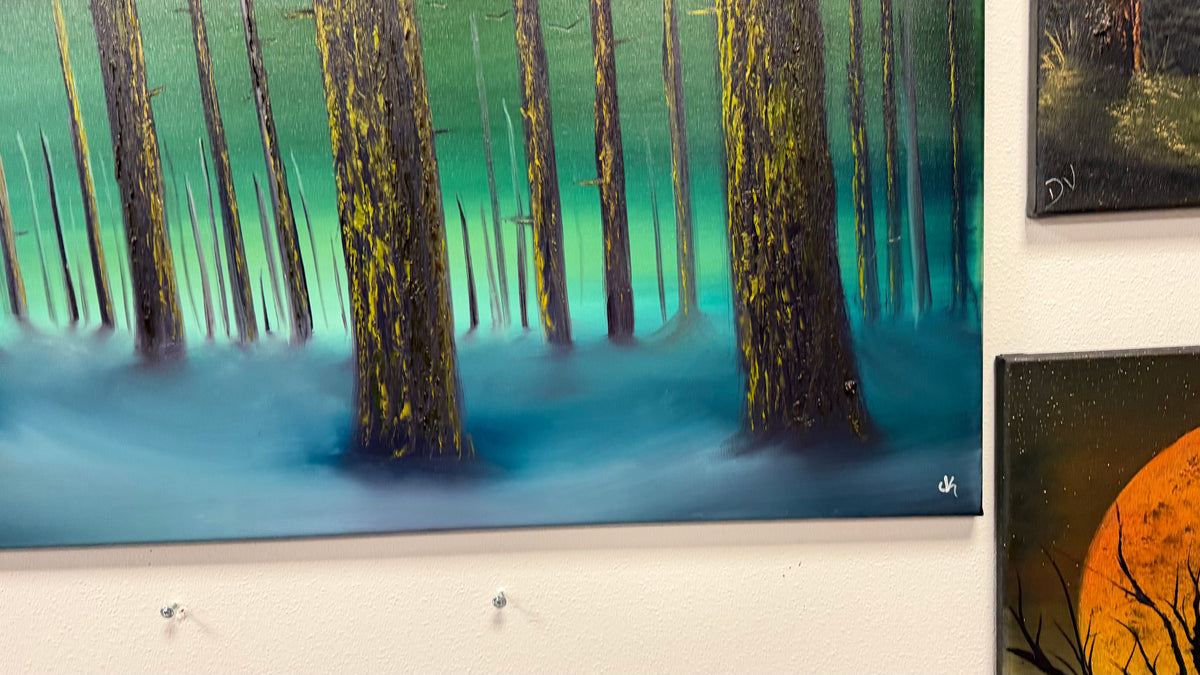 Painting #2649 - 24x36" Canvas - Forest Landscape painted 10-15-26