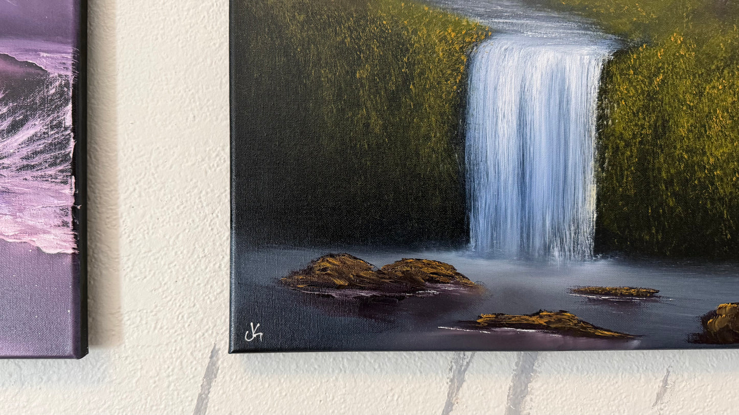 Painting #2340 - 16x20" Canvas - Orchard Falls painted 3-17-26