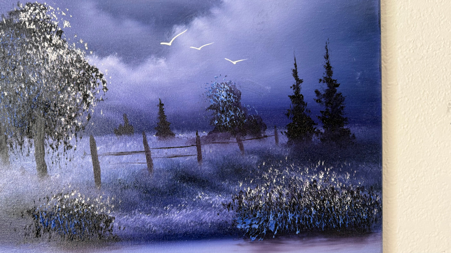 Painting #2112 - 16x20" Canvas - Farm Painting painted 10-23-25