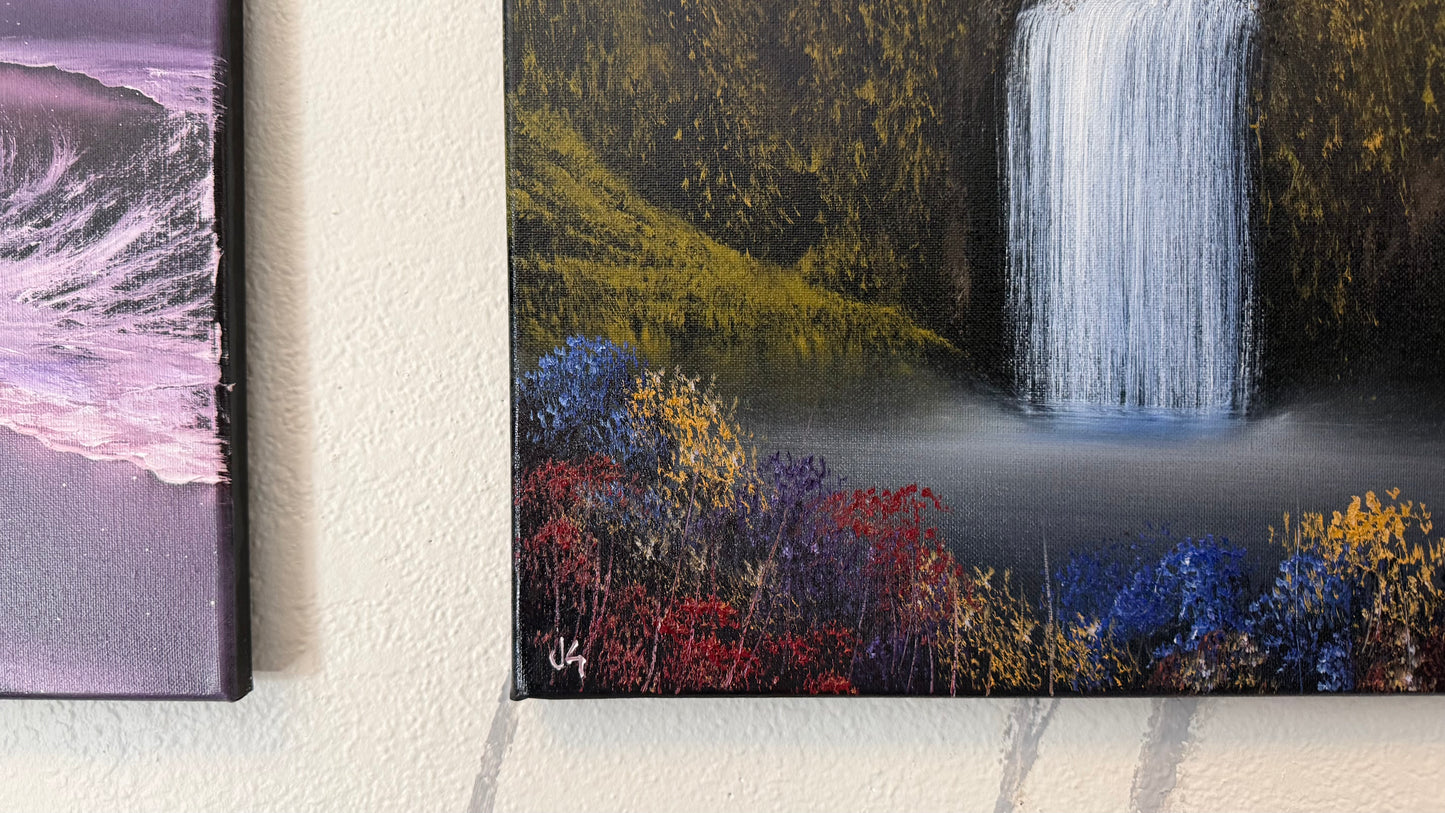 Painting #2342 - 16x20" Canvas - Multnomah Falls painted 3-19-26