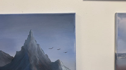 Painting #2572 - 22x28" Canvas - Josh and Dani Mountain Landscape painted on 8-29-26