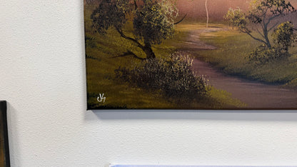 Painting #2636 - 20x24" Canvas - Sunset Midwest Landscape painted 10-3-26