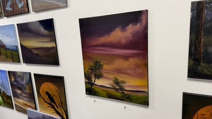 Painting #2642 - 20x24" Canvas - Sunset Landscape painted 10-9-26
