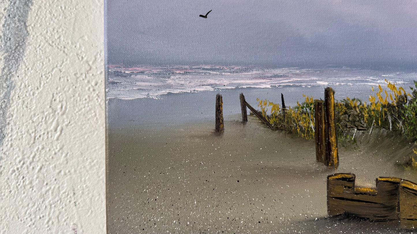 Painting #2428 - 16x20" Canvas - Row Boat Seascape painted 5-5-26