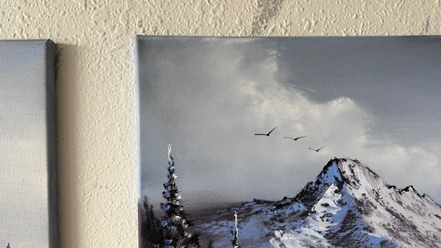 Painting #2409 - 16x20" Canvas - Road To Mt Hood Landscape painted 4-24-26