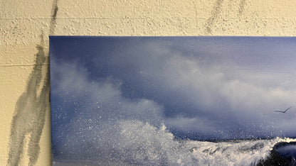 Painting #2196 - 20x24" Pro Series Canvas - Stormy Seascape painted 12-20-25