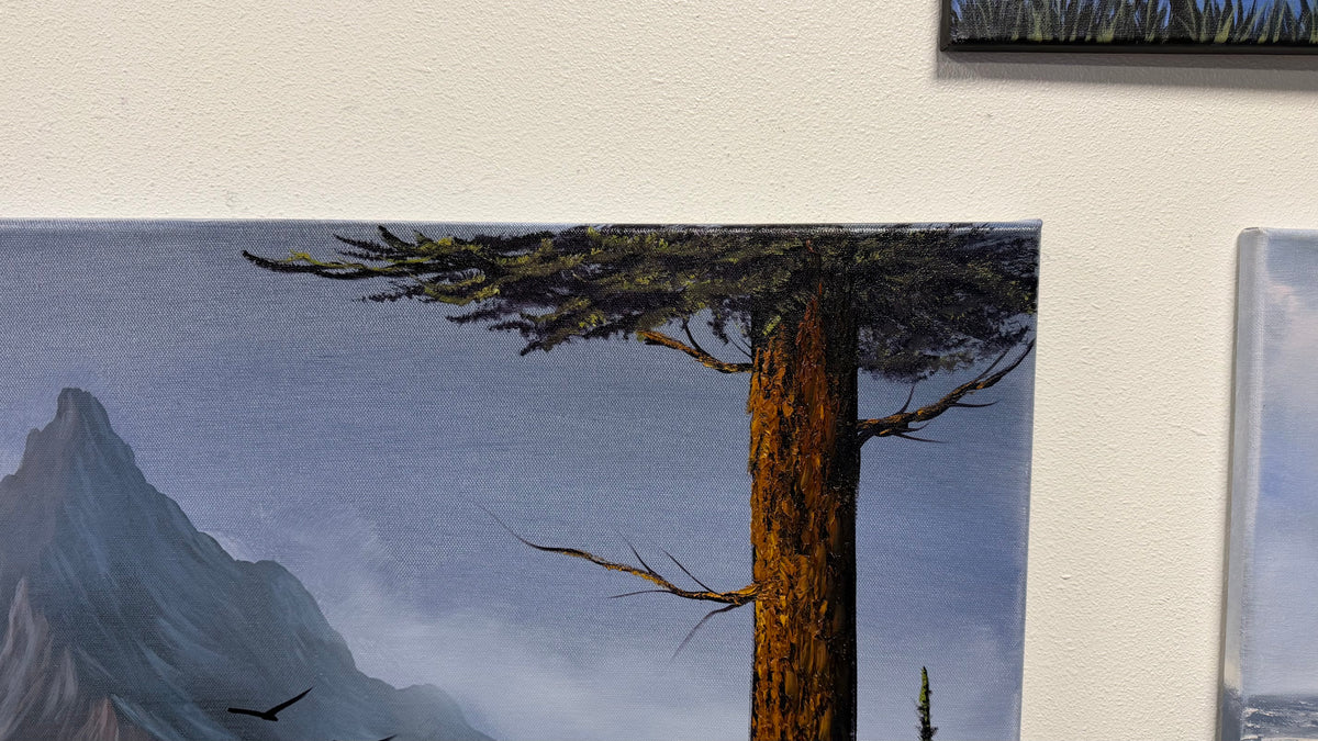 Painting #2584 - 22x28" Canvas - Mountain Landscape by Josh and Dani painted 9-5-26