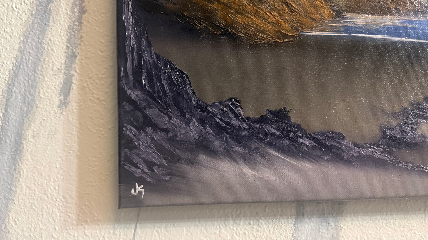 Painting #2422 - 16x20" Canvas - Pacific Northwest Seascape painted 5-1-26
