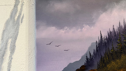 Painting #2484- 16x20" Canvas - Pacific Northwest Seascape painted 6-12-26